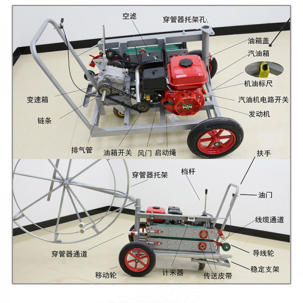 光纜牽引機_立桿器_自動穿纜機_光纜牽引機廠家