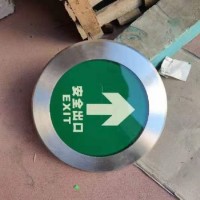 河南地鐵站廳地面蓄光地埋燈 自發光鋼化玻璃圓形標志